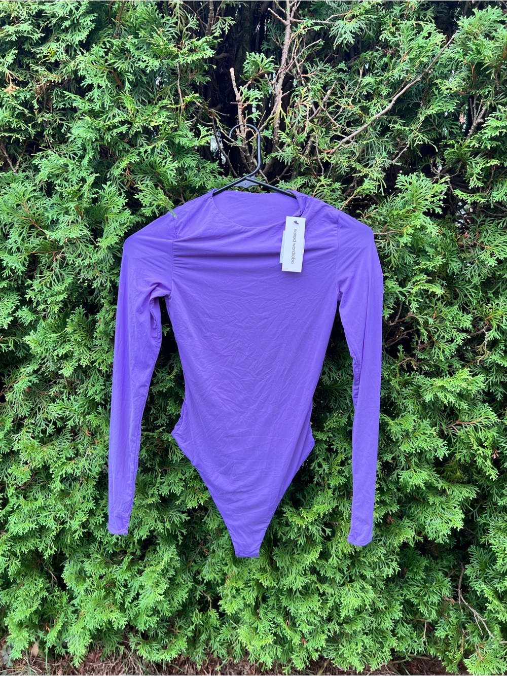 naked wardrobe Purple Long-Sleeve One-Piece Bodysuit
